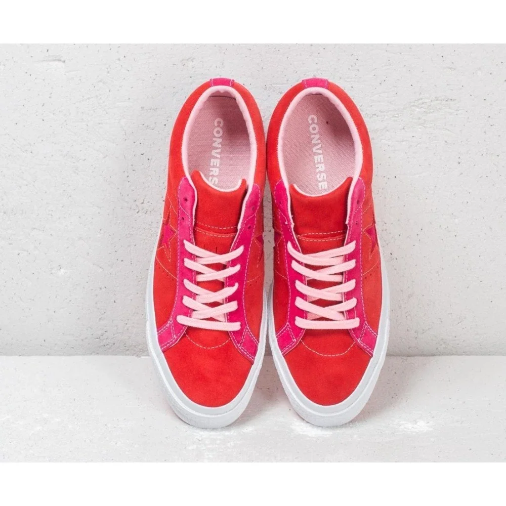 Converse One Star Ox Enamel Red/ Pink Pop 361806C Size US 1.5 - Picture 4 of 7